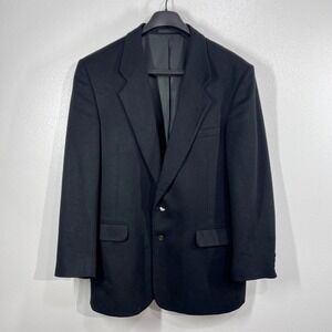 Fioravanti Soft Men's 100% Cashmere Blazer Jacket Black Made in USA‎ Size 44L